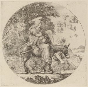 Flugten til Egypten, sandsynligvis 1662. af Stefano della Bella