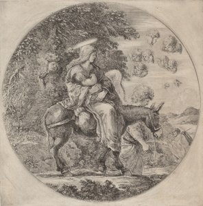 Flugten til Egypten, sandsynligvis 1662. af Stefano della Bella