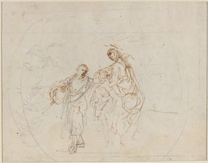 Flugten til Egypten [verso]. af Stefano della Bella