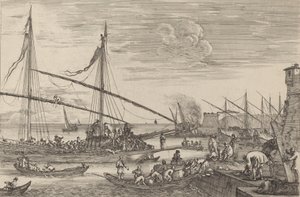 Befæstningen i Livorno, sandsynligvis ca. 16541655. af Stefano della Bella