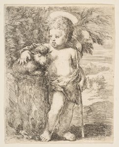 Det spæde Johannes Døberen med sit Lam, ca. 1649. af Stefano della Bella