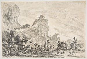 Jakobs rejse i Egypten, ca. 1647. af Stefano della Bella