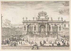 Processionen af det hellige sakramente, ca. 1648. af Stefano della Bella