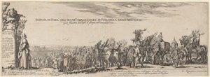 Titelblad for hans Excellence den polske ambassadørs indrejse i Rom, 1633. af Stefano della Bella