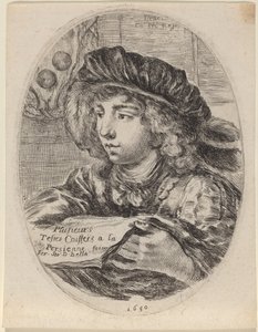 Titelside for "Flere testikler frisuret a la Persienne" af Stefano della Bella
