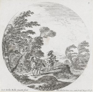To ryttere går mod vinden Landskaber og ruiner i Rom (serietitel) Paysages et ruines de Rome (serietitel) af Stefano della Bella