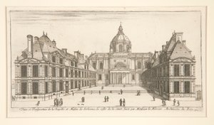 Udsigt og perspektiv af kapellet og Sorbonne-huset af Stefano della Bella