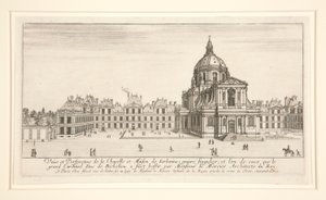 Udsigt og perspektiv af kapellet og Sorbonne-huset af Stefano della Bella