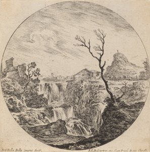 Vandfald med tre lag, 1646. af Stefano della Bella