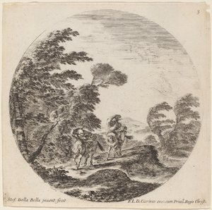 Vindblæste ryttere, 1646. af Stefano della Bella