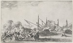 søslag Maritime forestillinger (serietitel) Suite de huit marines (serietitel) af Stefano della Bella