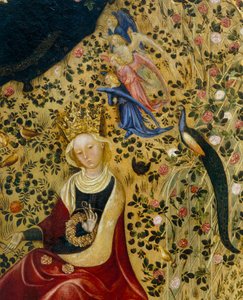 Den hellige Katharina af Alexandria omgivet af engle og en påfugl, detalje af Madonna del Roseto