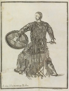 En shaman. Fra Beskrivelse af landet Kamchatka, ca. 1750. af Steller