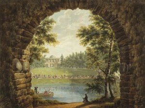 Udsigt over Prins Stroganovs Dacha nær Sankt Petersborg af Stepan Philippovich Galaktionov
