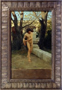 The Discobolus, slutningen af det 19. århundrede (olie på panel)