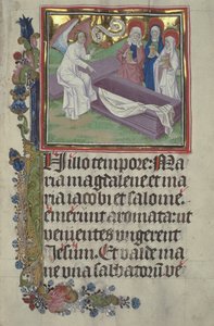 Fru Czart. 3017 IV, fol.9r De hellige kvinder ved Kristi grav