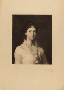 Uden titel (kvinde med margueritter på kjolen) af Stephen Alonzo Schoff