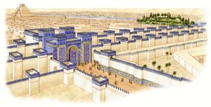 Ishtar-porten, Babylon, ca. -560--10 (blæk og akvarel)