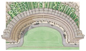 The Royal Crescent, Bath, ca. 1780-1800 (blæk og akvarel) af Stephen Conlin