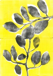 Summer Garden IV, 2015 (monoprint på papir) af Stephen Dow