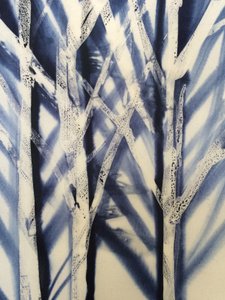 Tree II, 2016 (voks på stof) af Stephen Dow