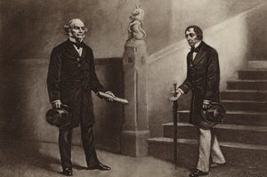 Gladstone og Disraeli, Beaconsfield (fotogravure) af Stephen James (after) Ferris
