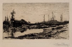 På Schroon-floden - tørke af Stephen Parrish