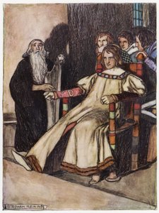 Illustration til Siegfried the Dragon-Slayer (farve litho) af Stephen Reid