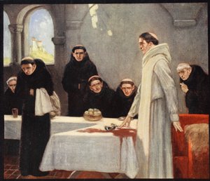 Saint Benedict and the Monks, illustration fra 
