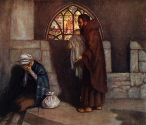 Næstekærlighedens første bror, Sankt Johannes af Gud (farve litho) af Stephen Reid