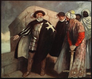 The White Cross Knights in the Fort of Saint Angelo, illustration fra 