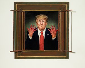 Trump anklaget, 2020 (olie på panel)