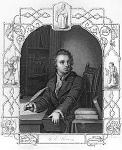 Gotthold Ephraim Lessing (1729-1781) graveret af Albert Henry Payne (1812-1902) af Storck
