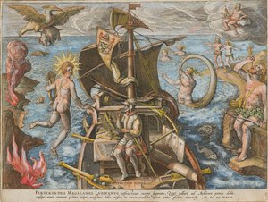 Ferdinand Magellans opdagelse af det portugisiske Amerika, 1591.