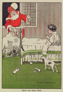 Bertie ser julemanden, bogillustration af Stuart Barker