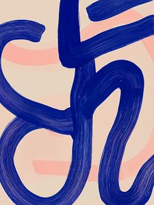 Abstrakt Blå Strøm af Studio Palette