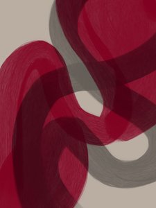 Abstrakt Crimson Flow af Studio Palette