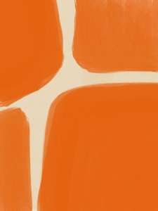 Abstrakte orange former af Studio Palette