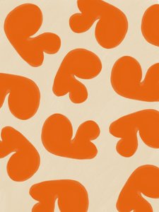 Abstrakte orange former af Studio Palette
