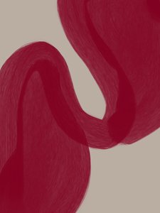 Bølgende røde kurver af Studio Palette