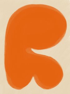 Blød orange abstrakt form af Studio Palette