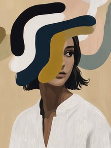 Et eftertænksomt, abstrakt blik af Studio Palette