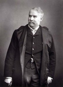 Sir William Schwenck Gilbert (1836-1911), dramatiker, portrætfotografi (s/h foto)