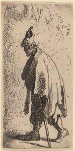 Tigger med en pind, går til venstre af Studio of Rembrandt van Rijn