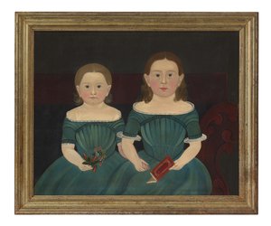 Mary og Elizabeth Hathaway, ca. 1849 (olie på lærred) af Sturtevant J. Hamblin