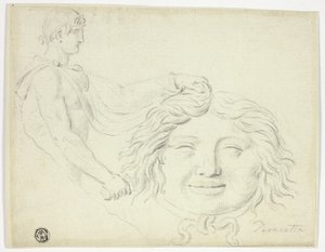 Perseus og gorgonens hoved af Style of Jacques Louis David