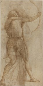 Figur af en bueskytte [recto] af Style of Pietro Perugino