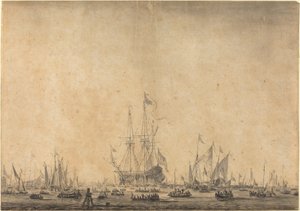 Marine af Style of Willem van de Velde the Younger