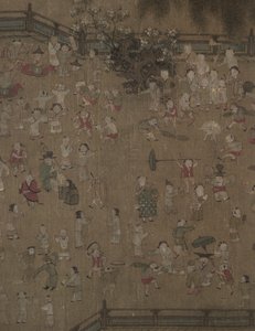Et hundrede børn i leg, 1100-1200-tallet. af Su Hanchen