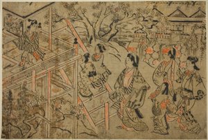 Besøg Kiyomizu-templet af Sugimura Jihei
